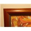 Image 2 : Leaf Motif Artwork, Wood Framed 20.5" x 17"