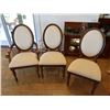 Image 25 : Wooden Table w/ Glass Inserts & Removable Leaf 43" x 87" x 30" & 6 Dining Chairs w/ Upholstered Seat