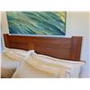 Image 2 : Wooden Bed Frame w/ Headboard 62" x 88" x 55"H (mattress & bedding not included)