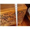 Image 8 : Qty 2 Carved Wooden 3-Drawer Night Stands w/ Leaf Motif 26" x 18" x 27"H