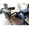 Image 8 : Brown Jordan 3-Seat Outdoor Sofa, Chair w/ Ottoman & Coffee Table