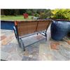 Image 8 : Metal Bench w/ Woven Back & Seat Cushion 50" x 21" x 35"H