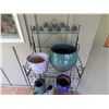 Image 2 : Metal 3-Tier Shelf w/ 3 Plant Pots & 2 Watering Cans, Misc Sizes