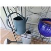 Image 8 : Metal 3-Tier Shelf w/ 3 Plant Pots & 2 Watering Cans, Misc Sizes