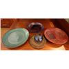 Image 1 : Qty 4 Decorative Plates & Fishing Float, Misc Sizes