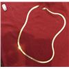 Image 1 : Gold 14k Herringbone Chain Necklace 18"L, 6.3 grams