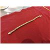 Image 8 : Gold 14k Gemstone Bracelet w/ Diamonds 7.5"L