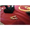 Image 3 : Pair Gold 14k Dangle Earrings w/ Gemstones Approx. 1.25"L