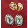 Image 1 : Qty 2 Pair Costume Stud Earrings, Misc Sizes