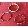 Image 1 : Qty 3 Metal Bangle Bracelets