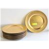 DECORATIVE GOLD CHARGER PLATES- SET OF 15 PLASTIC