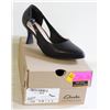 CLARKS COLLECTION KAYALEYNA RAE BLACK LEATHER 7.5