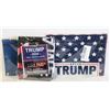 FLAT OF 3 DIFFERENT TRUMP FLAGS
