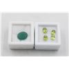 #241-NATURAL GREEN AGETE 4.30CT & PERIDOT 3.00CT