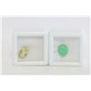 #43-NATURAL CHRYSOPRASE 2.96CT & LEMON QZ 1.90CT