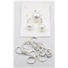 #267-SEA SHELL PEARL EARRINGS & PENDANT NECKLACE