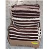 VINTAGE CROCHET/KNIT BLANKETS/PILLOWS LOT