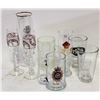 8 ASSORTED GLASSES AND GLASS MUGS