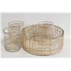BLOOMING VILLE GLASS RATTAN WRAPPED DECORATIVE-
