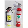 2 SMALL FIRE EXTINGUISHERS (RED EXTINGUISHER