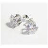 Image 1 : CUBIC ZIRCONIA STUD GEMSTONE EARRINGS