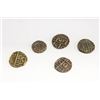 1835-1910 ANTIQUES BHUTAN 1/2 RUPEE COINS x5