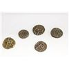 1835-1910 ANTIQUES BHUTAN 1/2 RUPEE COINS x5