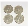 Image 1 : 1973 LOT OF 4 "RCMP" CANADA 25 CENTS COINS