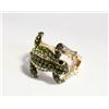 Image 1 : VINTAGE STYLE  CUBIC ZIRCONIA GEM FROG RING S7