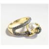 Image 1 : VINTAGE STYLE  CUBIC ZIRCONIA GEM FROG RING S7