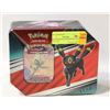 NINE ASSORTED POKEMON PACKS WITH TIN.