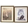2 FRAMED ANIMAL PICTURES APROX 23"X28"