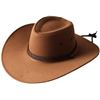 NEW BROWN COWBOY FULL BRIM HAT