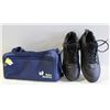 Image 1 : SIZE 10.5 TOURNAMENT CURLING SHOES IN CARRYING BAG