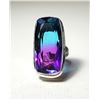 20)  BI-COLORED TOURMALINE SIZE 9 RING WITH