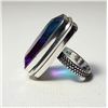 Image 2 : 20)  BI-COLORED TOURMALINE SIZE 9 RING WITH