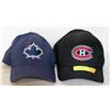(2) HOCKEY BASEBALL CAPS (ADULT)
