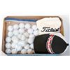 (32) TITLEIST & TAYLOR GOLF BALLS & (2) BASEBALL