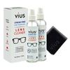 NEW 2 PACK 235ML VIUS STREAK-FREE LENS CLEANER