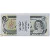 1973 CANADIAN 1.00 LOT OF 10.00 BILLS CONSECUTIVE