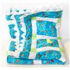 HOME-MADE BABY CHILDREN'S QUILT (40"X52") AQUA
