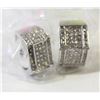 PAIR NEW DIAMOND LOOK RINGS SZ 7