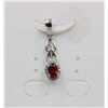 Image 1 : #126-NATURAL PHODOLITE GARNET & CZ PENDANT