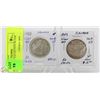 CDN 50 CENT COLLECTION SILVER 1955 + 1954