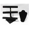 Image 1 : 2 BLACK VELVET NECKLACE STANDS