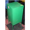 2 TIER GREEN METAL STORAGE CABINET WITH DOOR