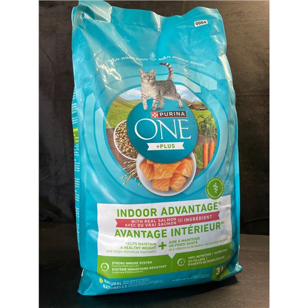 Purina One +Plus Indoor Advantage Adult Cat Food with Real Salmon - 3KG Bag - BB: AUG 2026