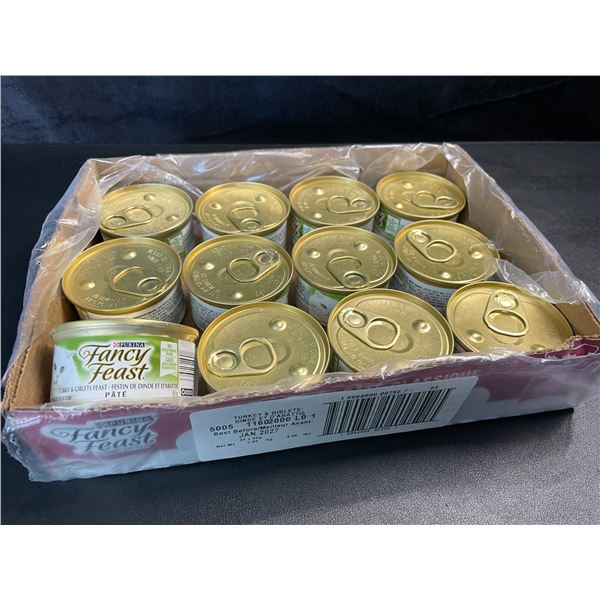 12 Tins of Purina Fancy Feast Pate Wet Cat Food - 12 x 85g Tins - New - BB: JAN 2027
