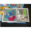 Image 2 : 4 Disney Stitch Theme 5D Diamond Painting Art Kits with Wooden Frames - Brand New