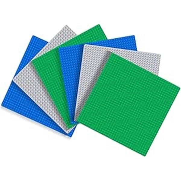 2 Packs of Building Block Baseplates for Lego - 10" x 10" Size (6 Per Pack) - New